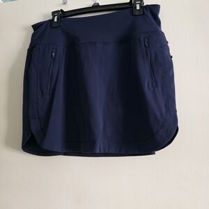 Navy Blue Skort with Zipper Pockets
